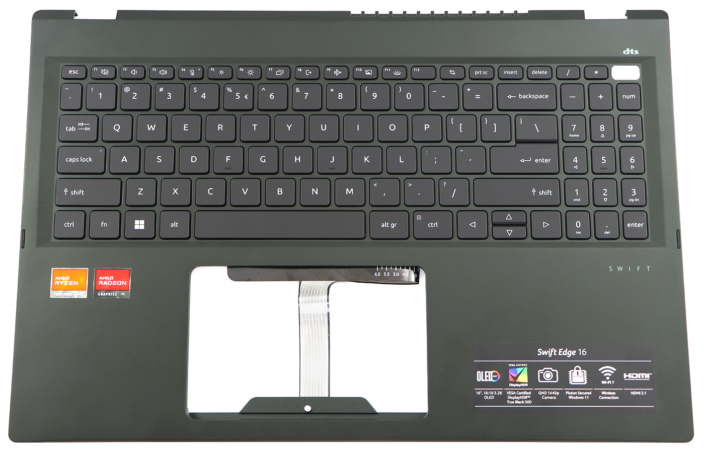 Acer COVER.UPPER.W/KB.US-INT.BL/ANT Swift Edge 16 SFE16-43 Serie (Original)