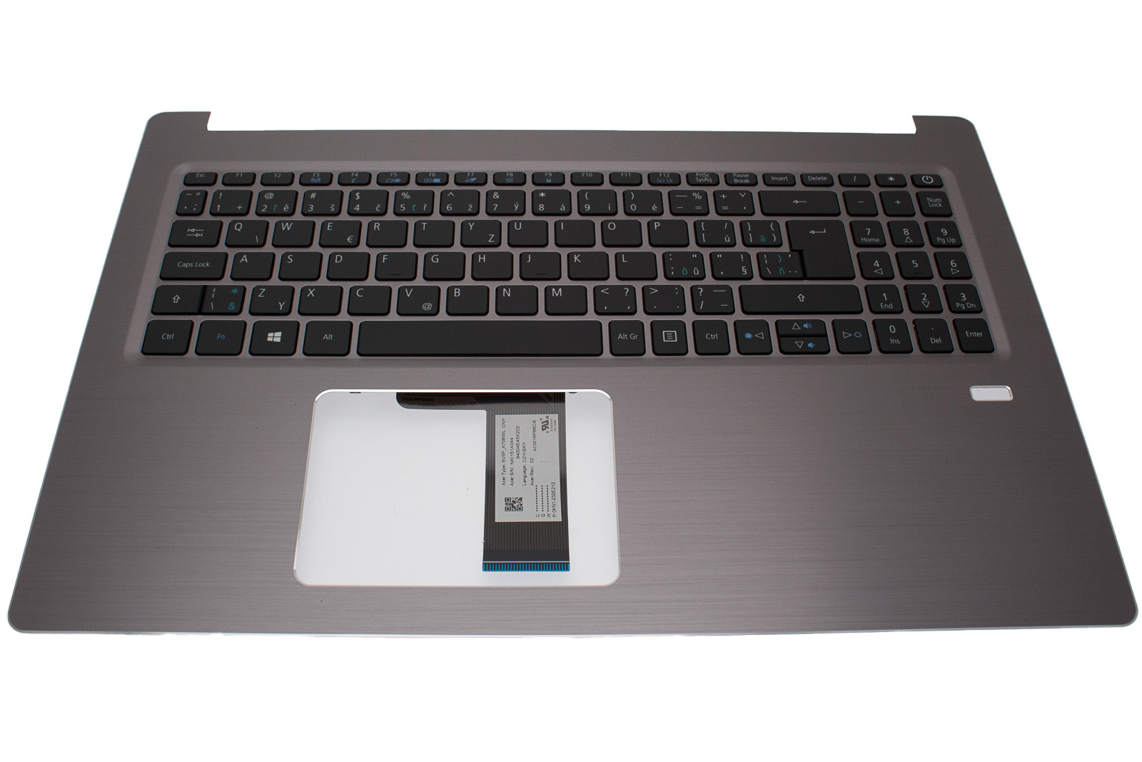 Acer Tastatur beleuchtet Tschechisch/Slovakisch (CZ/SK) + Top case grau / schwarz Swift 3 SF315-51G Serie (Original)