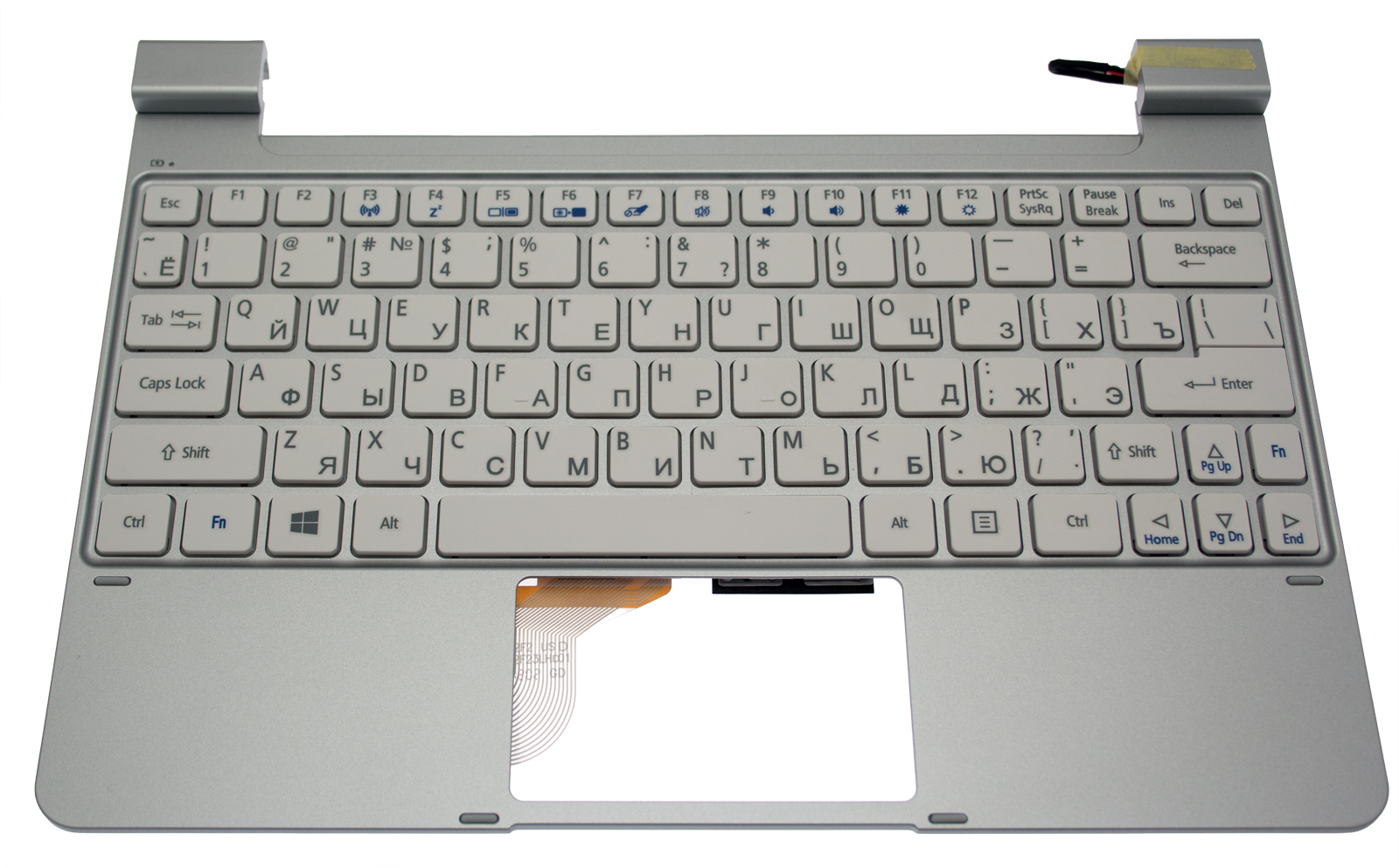 Acer Tastatur russisch (RU) + Top Case silber Iconia W511 Serie (Original)