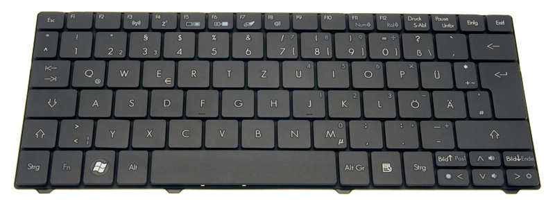 Gateway Tastatur deutsch (DE) schwarz Gateway NS10I Serie (Original)