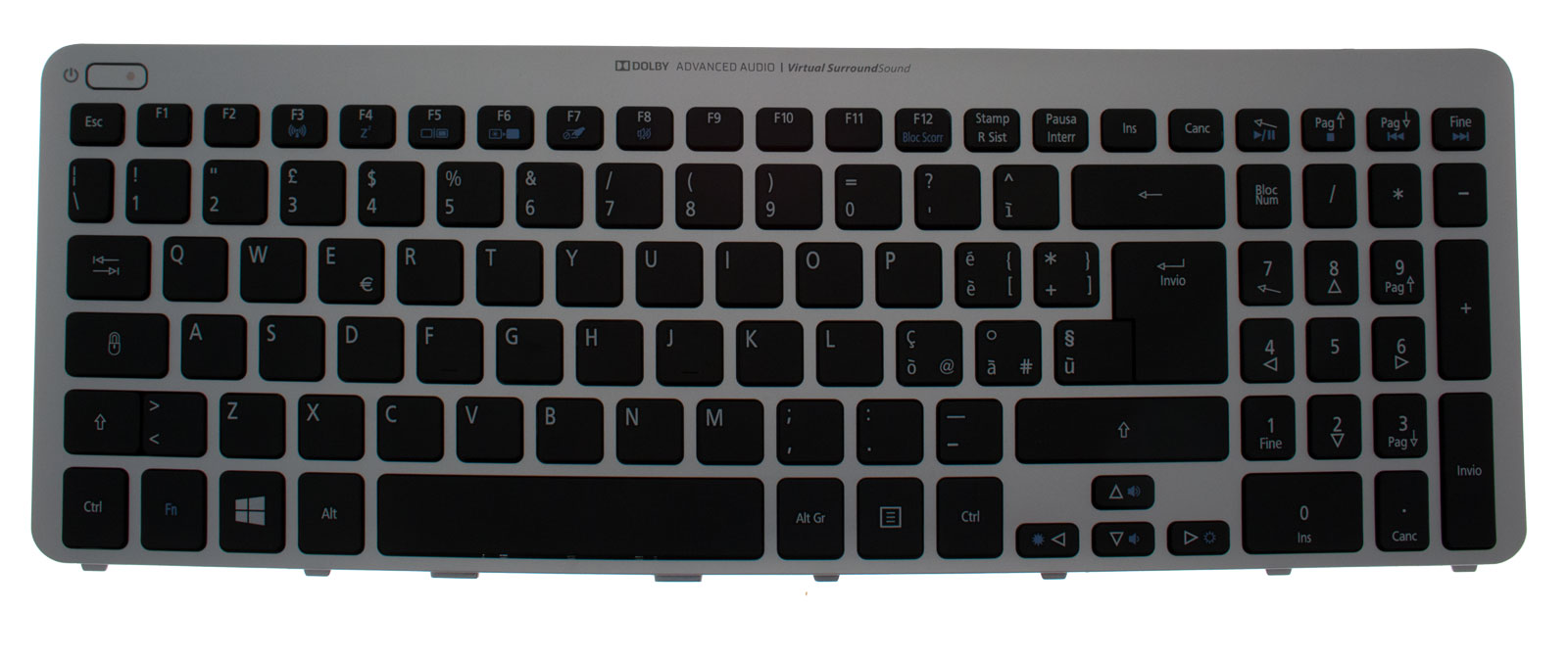 Acer Tastatur italienisch (IT) silber Aspire V5-531G Serie (Original)
