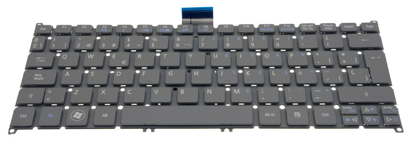 Acer Tastatur spanisch (ES) silber Aspire S3-951 Serie (Original)