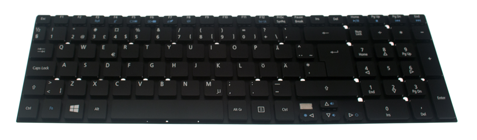 Acer Tastatur schwedisch (SE) schwarz Aspire V3-731 Serie (Original) Acer Tastatur schwedisch (SE) schwarz Aspire V3-731 Serie (Original)