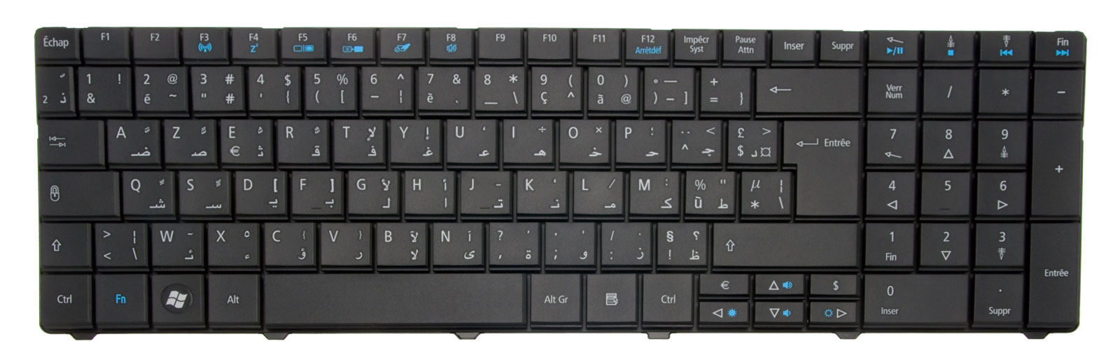 Acer Tastatur französisch arabisch (FR/ARAB) schwarz TravelMate 8572TG Serie (Original) Acer Tastatur französisch arabisch (FR/ARAB) schwarz TravelMate 8572TG Serie (Original)