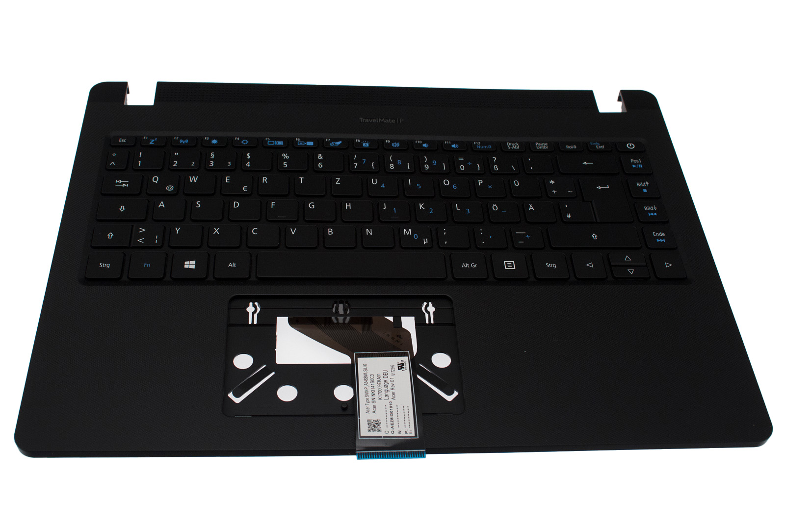 Acer Tastatur beleuchtet Deutsch (DE) + Top case  TravelMate P2 P214-52 Serie (Original)
