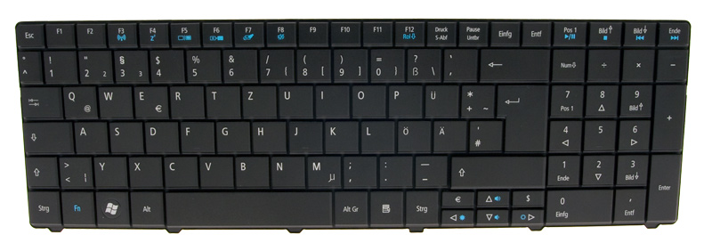 Acer Tastatur deutsch (DE) schwarz TravelMate 8572TG Serie (Original) Acer Tastatur deutsch (DE) schwarz TravelMate 8572TG Serie (Original)