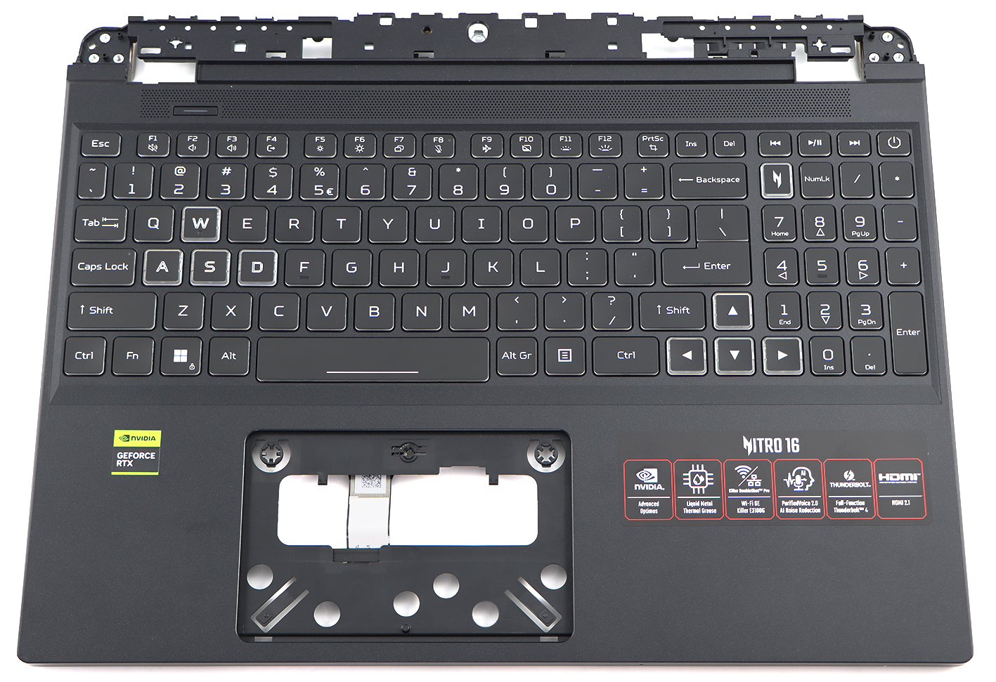 Acer COVER.UPPER.W/KB.US-INT Nitro 16 AN16-43 Serie (Original)