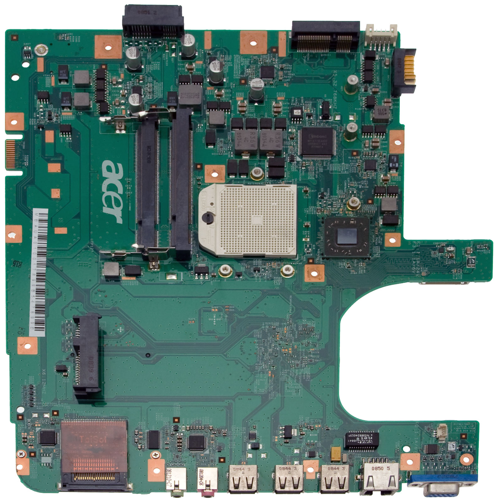 Acer Mainboard WO/1394.W/RTC/BAT/MDM Aspire 5535 Serie (Original)
