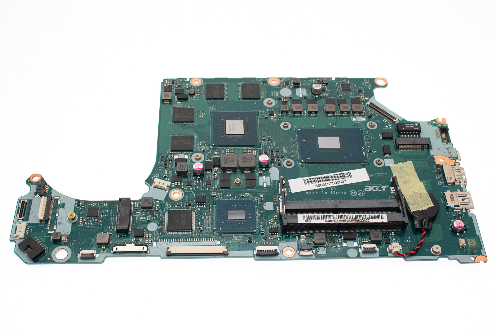 Acer Mainboard W/CPU.I5-7300HQ.DIS.N17P-G1.4GB Aspire Nitro 5 AN515-51 Serie (Original)