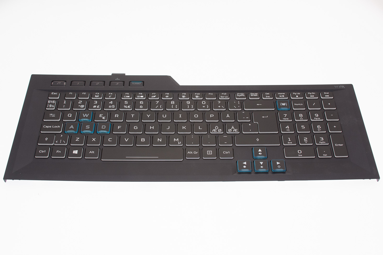 Acer Tastatur beleuchtet skandinavisch (NORDIC) + Topcase schwarz Predator Helios 700 PH717-71 Serie (Original)