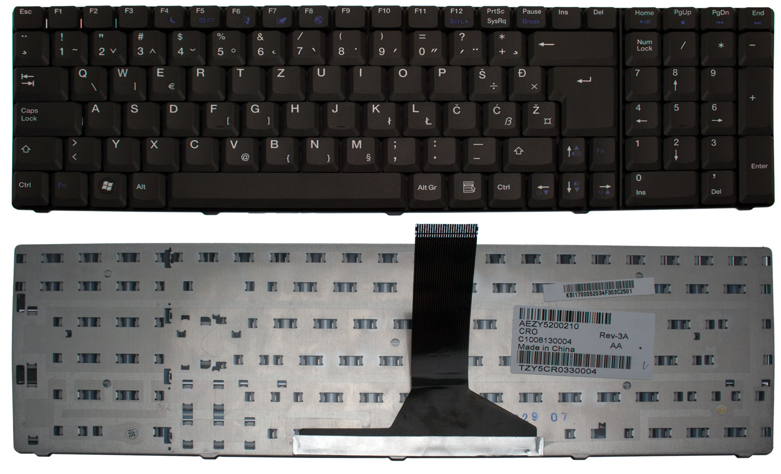 eMachines Tastatur (Kroatisch) / Keyboard (Croatian) eMachines G620 Serie (Original)