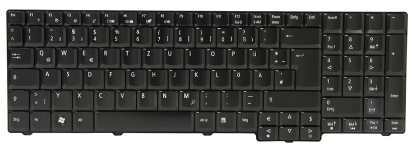 Acer Tastatur deutsch (DE) schwarz Aspire 6930ZG Serie (Original)