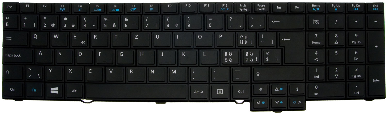 Acer Tastatur Schweizerdeutsch (CH/DE) schwarz TravelMate 6595T Serie (Original)