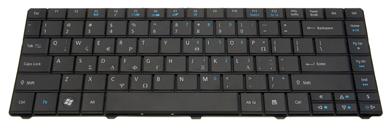 Acer Tastatur griechisch (GR) schwarz TravelMate 8472T Serie (Original)