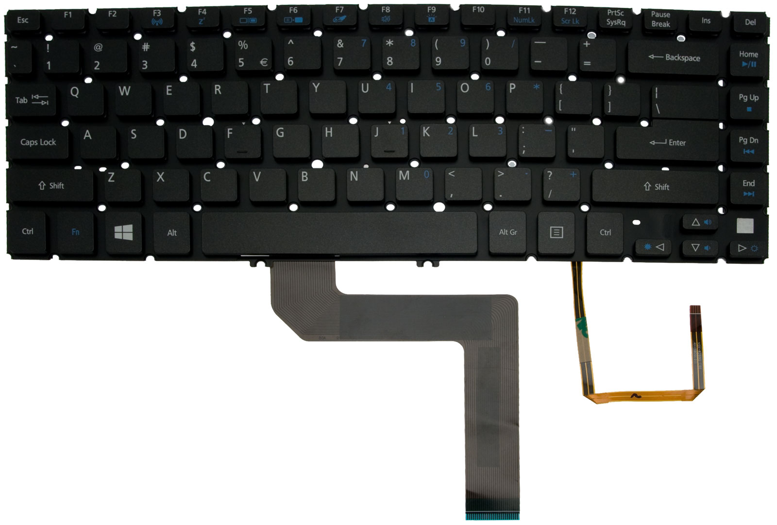 Acer Tastatur US-Int. (US) schwarz Aspire M5-481G Serie (Original)