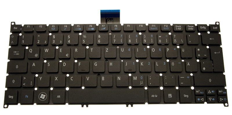 Acer Tastatur deutsch (DE) schwarz Aspire S3-391 Serie (Original)
