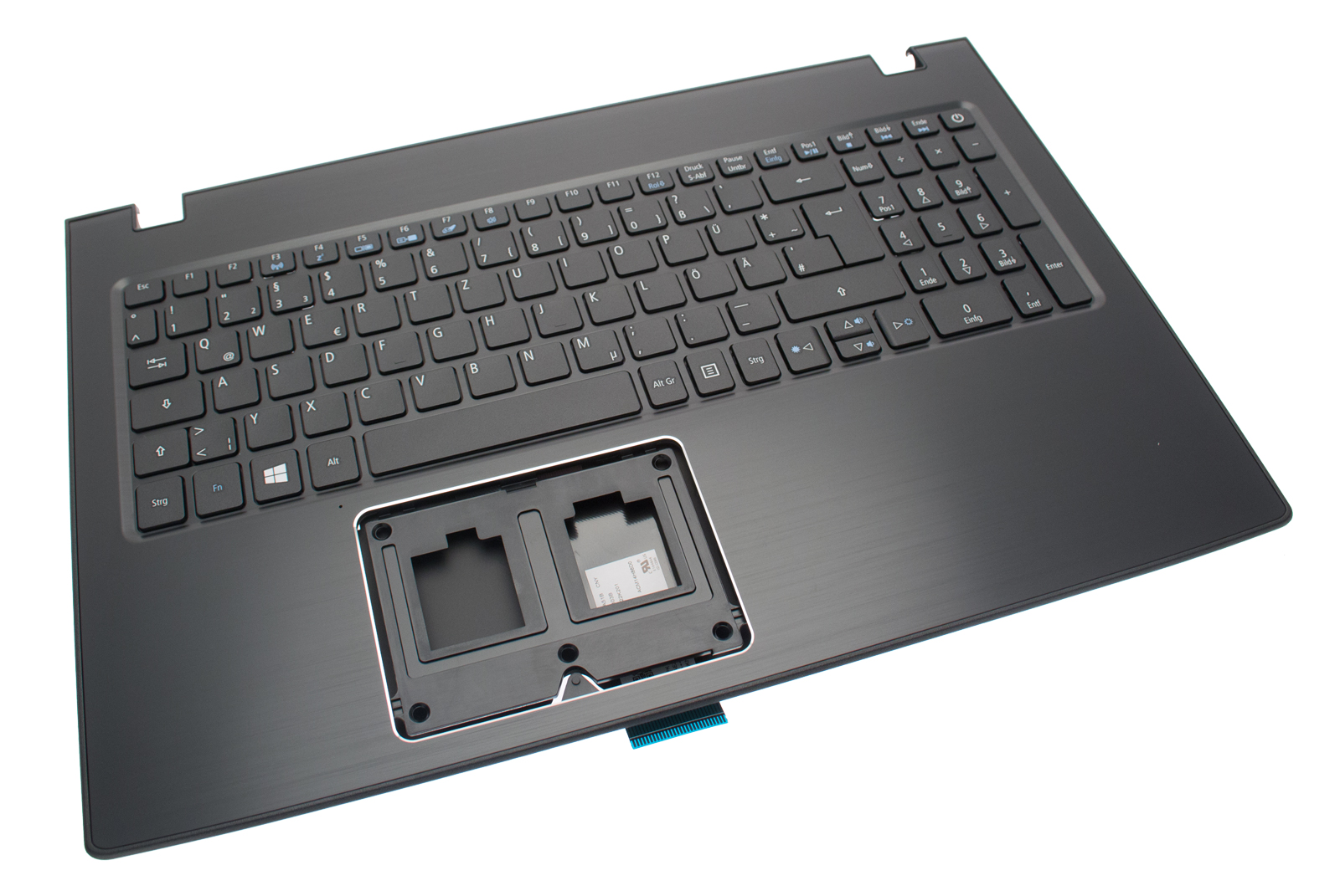 Acer Tastatur beleuchtet deutsch (DE) + Topcase schwarz TravelMate P259-M Serie (Original)