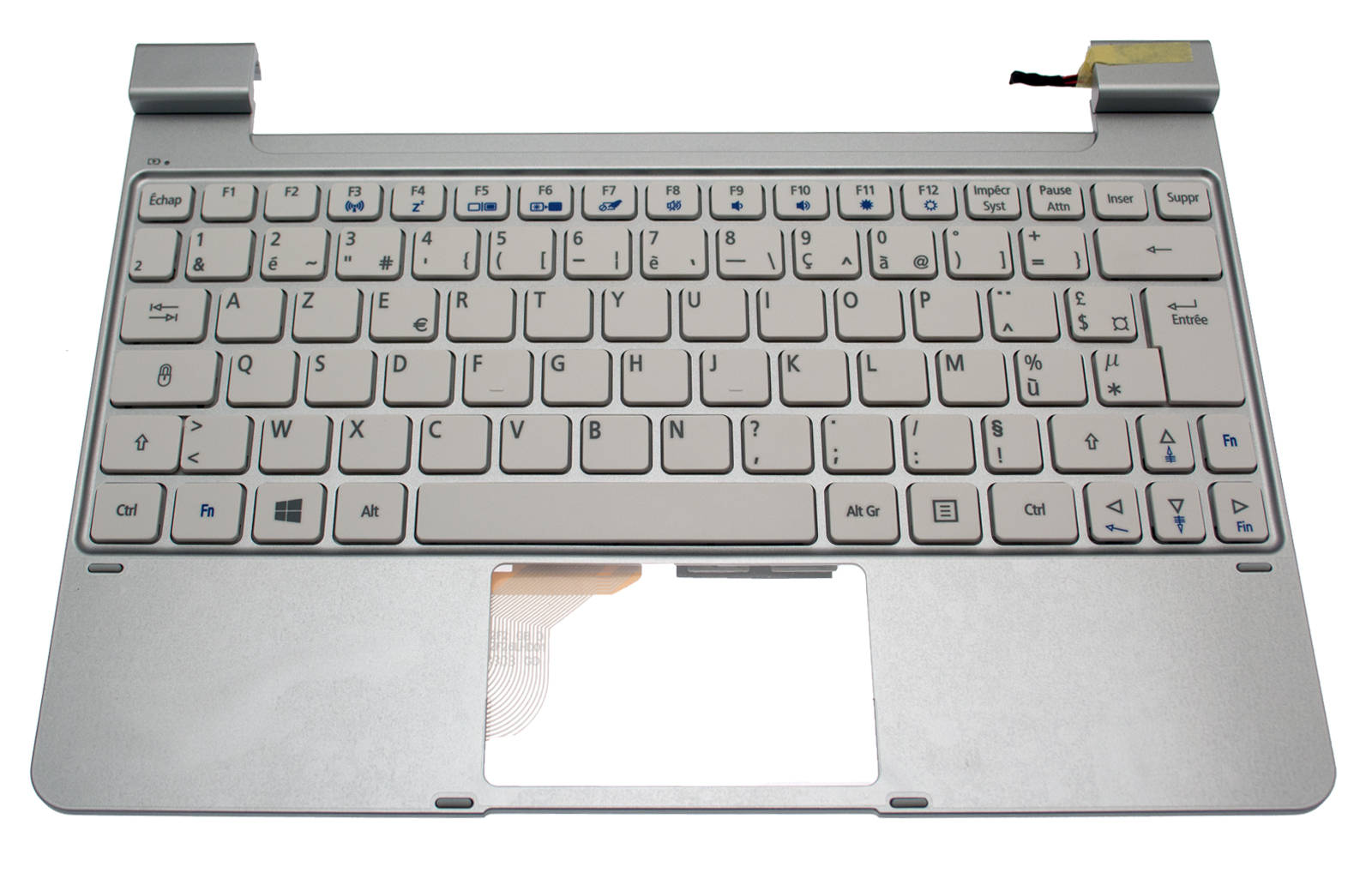 Acer Tastatur französisch (FR) + Top Case silber Iconia W511 Serie (Original)
