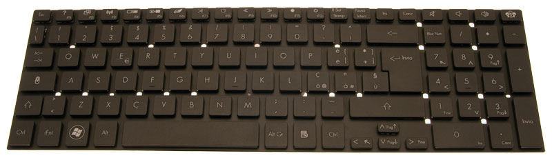 PackardBell Tastatur italienisch (IT) schwarz EasyNote TV11HC Serie (Original)