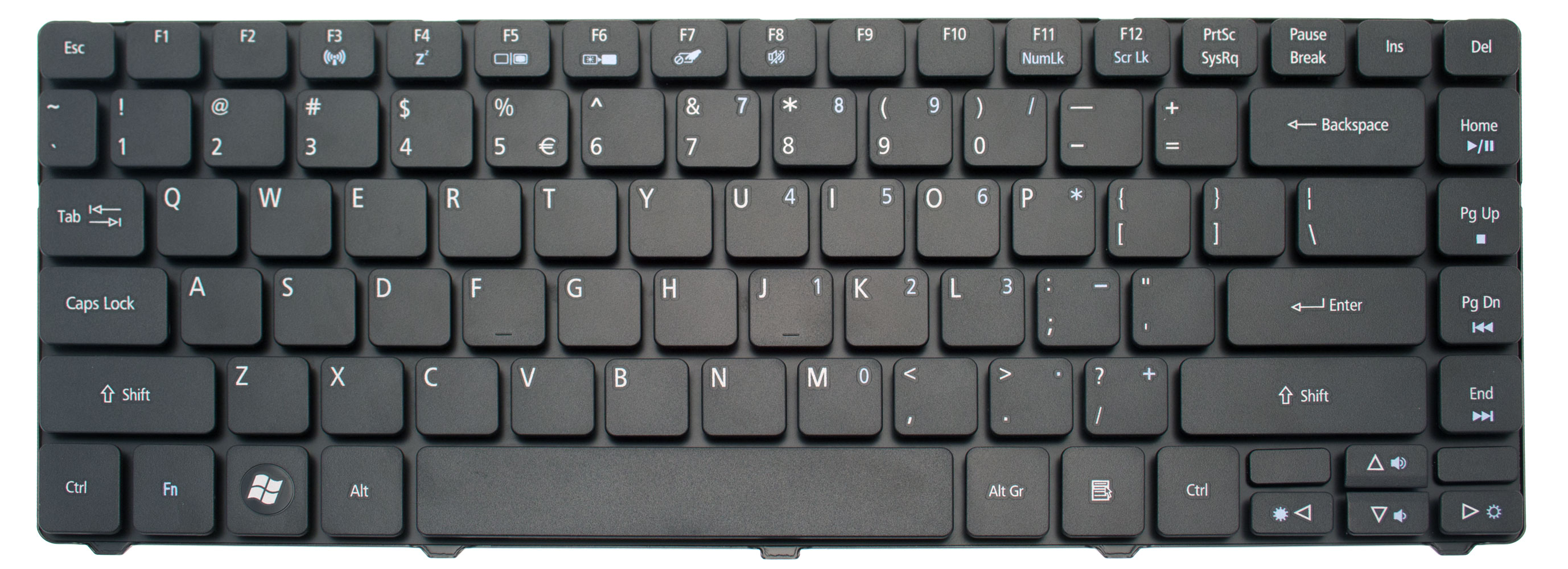 Acer Tastatur US-Int. (US) schwarz Aspire 4743Z Serie (Original)
