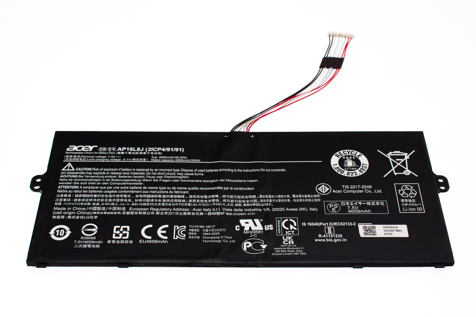 Acer Akku / Batterie / Battery 4865mAh Chromebook 311 CB311-11HT Serie (Original) Acer Akku / Batterie / Battery 4865mAh Chromebook 311 CB311-11HT Serie (Original)
