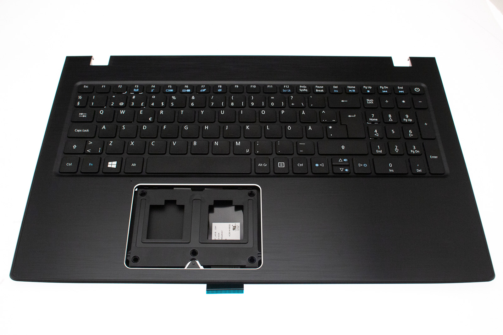 Acer Tastatur Schwedisch (SE) + Top case schwarz Aspire E5-575G Serie (Original)