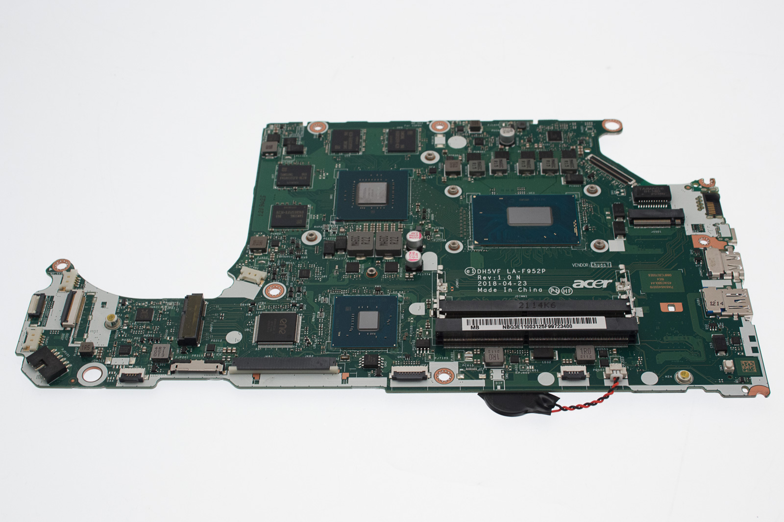 Acer Mainboard W/CPU.I7-8750Hq.1050TI-4G Predator Helios 300 PH317-52 Serie (Original)