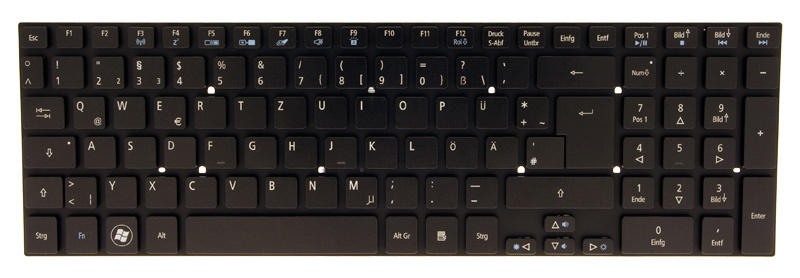 Acer Tastatur deutsch (DE) schwarz Aspire 5951G Serie (Original)
