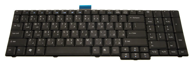 Acer Tastatur englisch arabisch (GB/ARAB) schwarz TravelMate 7730G Serie (Original)
