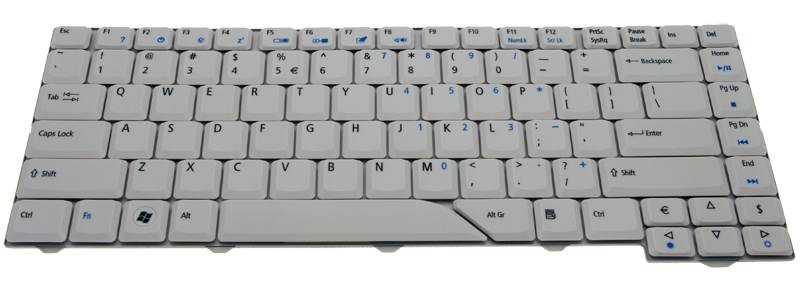 Acer Tastatur US-Int. (US) weiß Aspire 4720 Serie (Original)