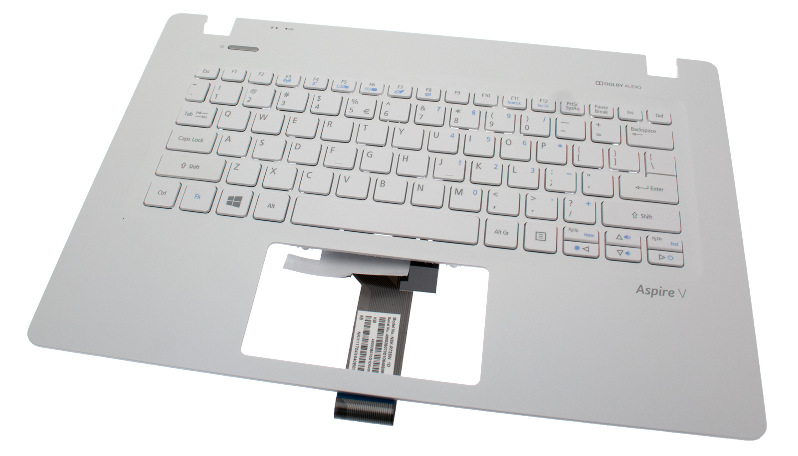 Acer Tastatur US-Int. (US) + Topcase weiß Aspire V3-372T Serie (Original) Acer Tastatur US-Int. (US) + Topcase weiß Aspire V3-372T Serie (Original)