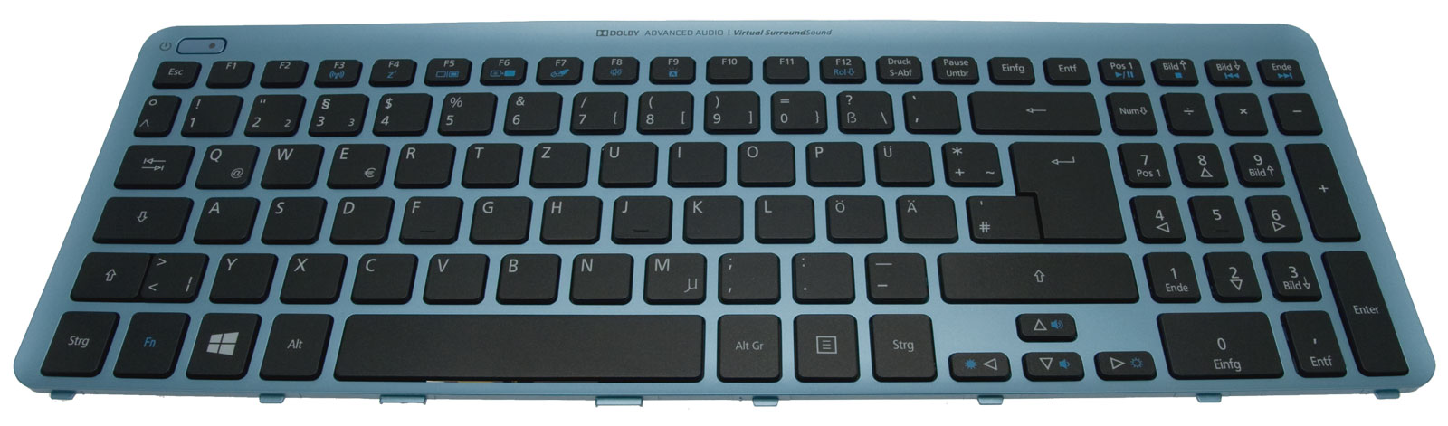 Acer Tastatur beleuchtet deutsch (DE) blau Aspire V5-531G Serie (Original)