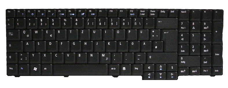 eMachines Tastatur deutsch (DE) schwarz eMachines E728 Serie (Original)