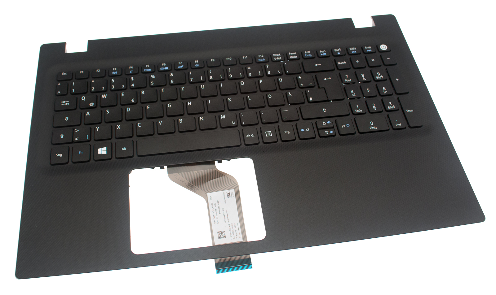 Acer Tastatur Deutsch (DE) + Top case schwarz TravelMate P257-MG Serie (Original)