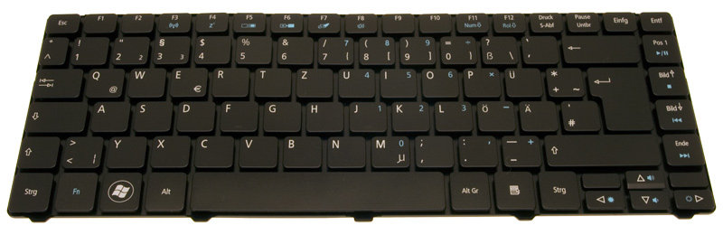 Acer Tastatur deutsch (DE) schwarz TravelMate 8481T Serie (Original)