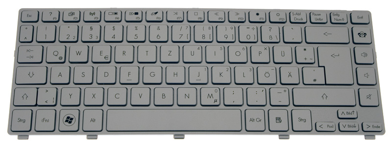 PackardBell Tastatur deutsch (DE) silber EasyNote NX69HR Serie (Original)