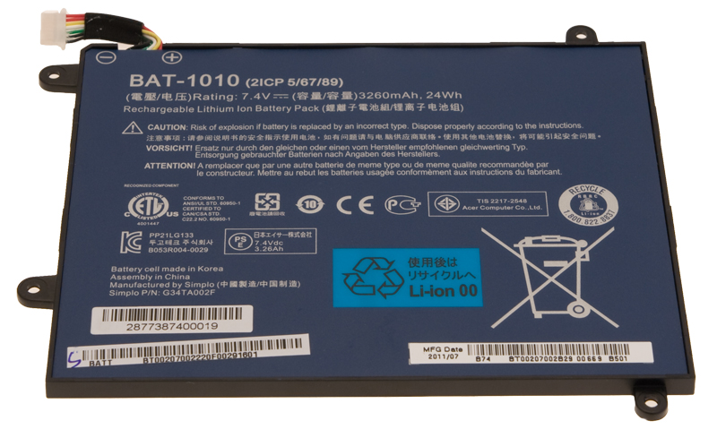 Packard Bell Akku / Batterie 3260mAh Liberty Tab G100 Serie (Original)