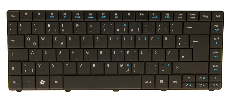 Acer Tastatur deutsch (DE) schwarz TravelMate 8372TG Serie (Original)