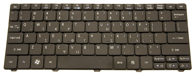 Gateway Tastatur griechisch (GR) schwarz Gateway LT25 Serie (Original)