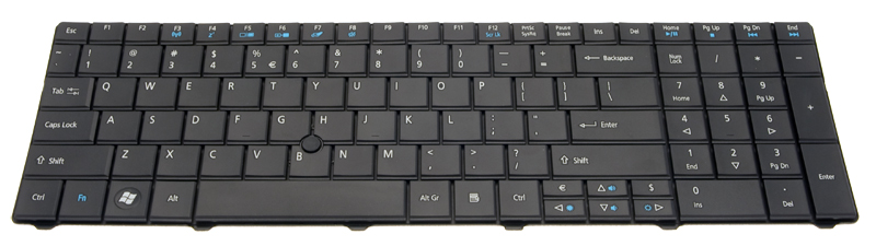 Acer Tastatur US-Int. (US) schwarz TravelMate 6594G Serie (Original)