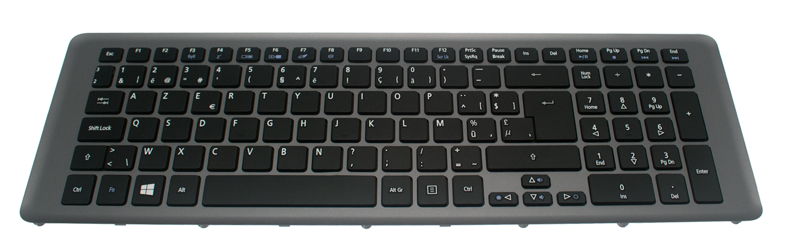 Acer Tastatur belgisch (BE) silber TravelMate P273-MG Serie (Original)