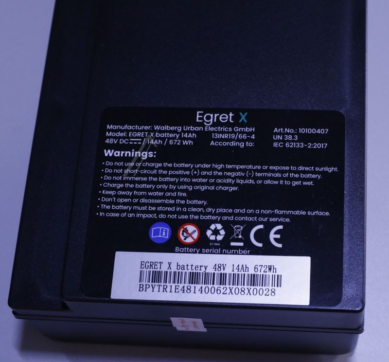 EGRET X (33) Batterie / Akku 48V / 14Ah (Original)