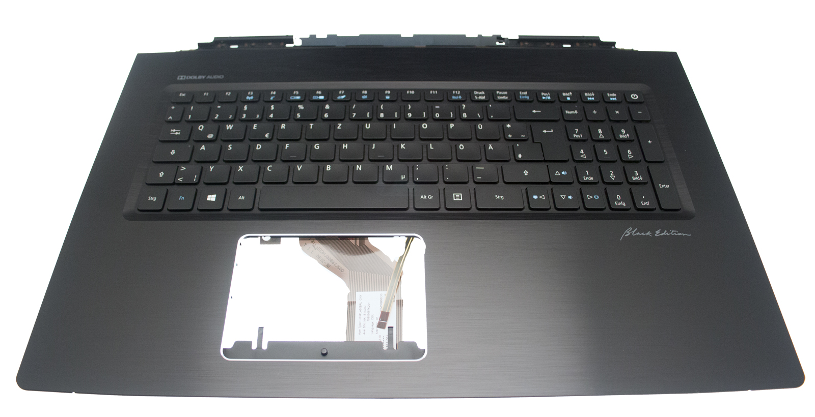 Acer Tastatur beleuchtet Deutsch (DE) + Top case schwarz Aspire V Nitro7-793G Serie (Original)