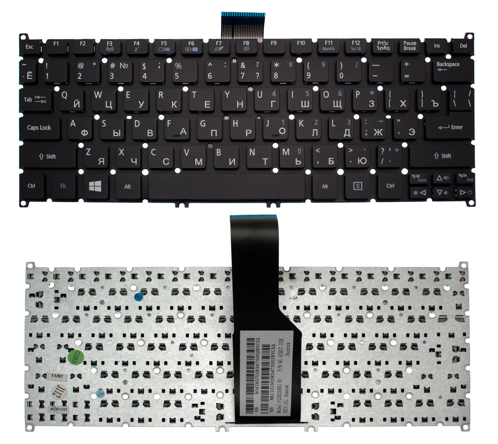 Acer Tastatur russisch (RU) schwarz Aspire S3-391 Serie (Original)