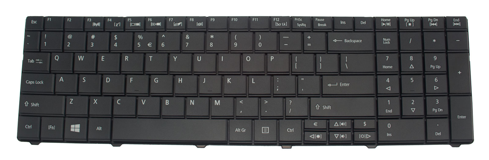 Acer Tastatur US-Int. (US) schwarz TravelMate 8572TG Serie (Original) Acer Tastatur US-Int. (US) schwarz TravelMate 8572TG Serie (Original)