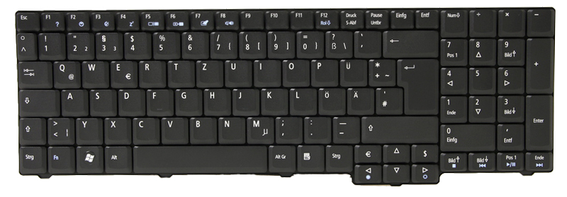 Acer Tastatur deutsch (DE) schwarz Aspire 7530G Serie (Original)