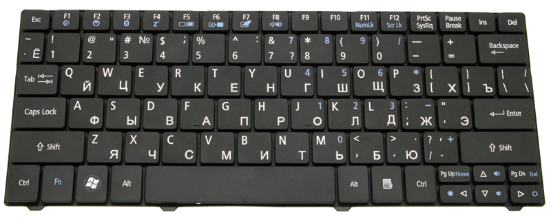 Acer Tastatur Russisch (RU) schwarz Aspire 1825PTZ Serie (Original)