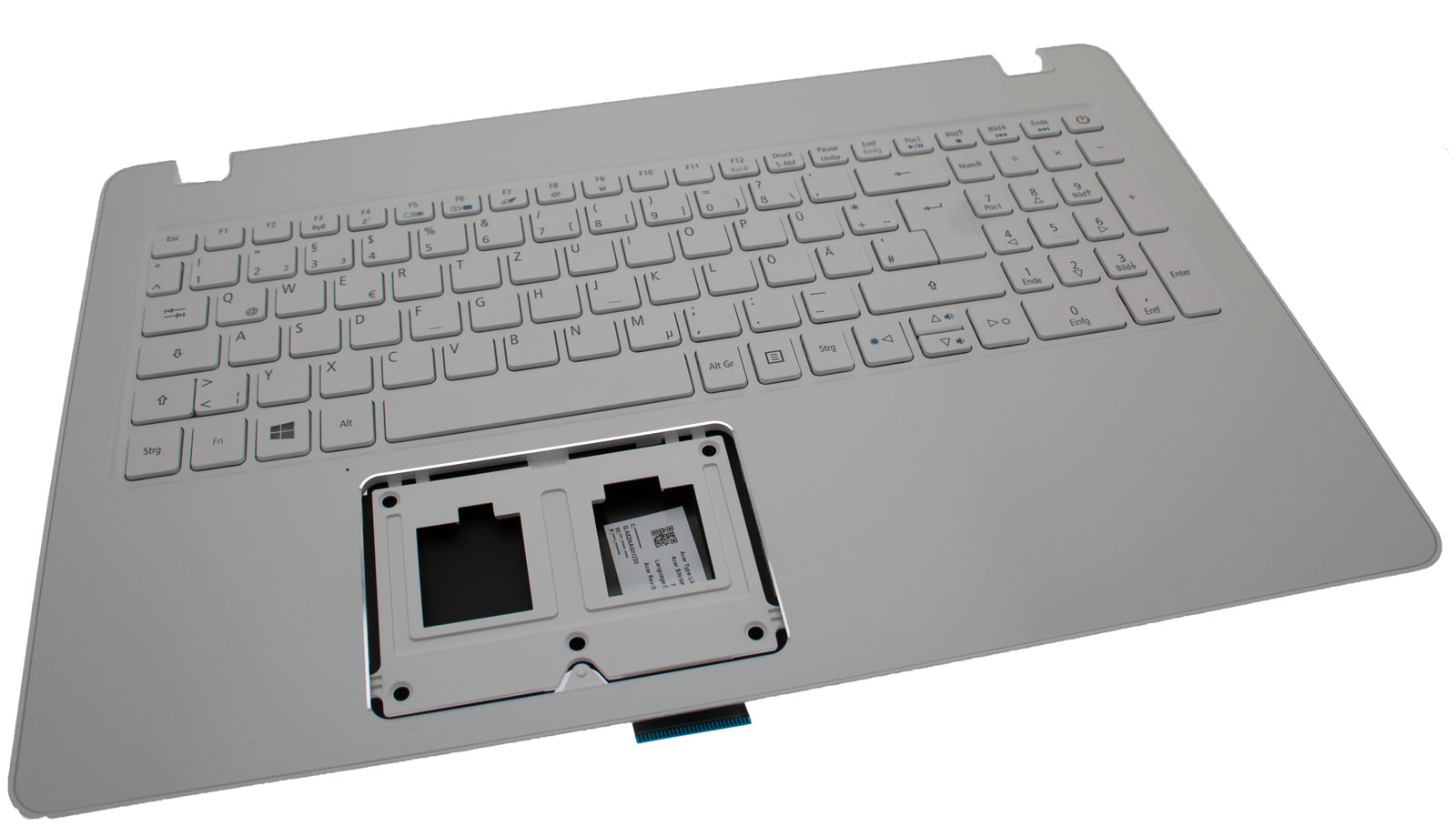 Acer Tastatur beleuchtet deutsch (DE) + Topcase weiß Aspire F15 F5-573 Serie (Original)