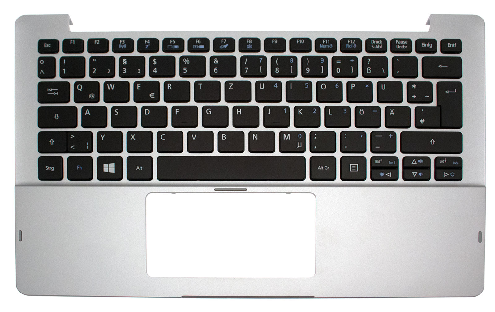 Acer Tastatur deutsch (DE) + Top Case silber Aspire Switch 11 Pro SW5-171P Serie (Original)