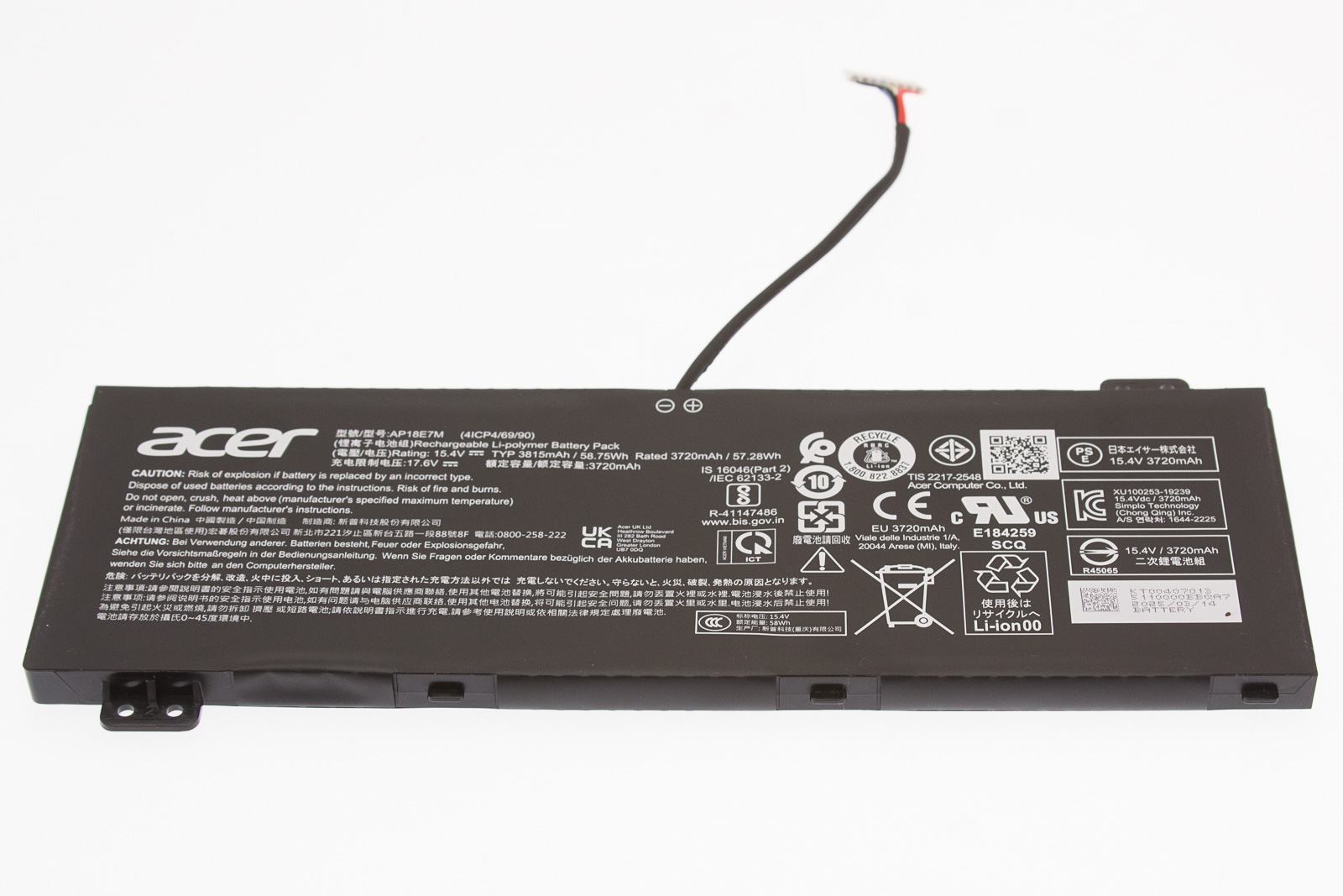 Acer Akku 3720mAh Swift 3 SF314-71 Serie (Original)